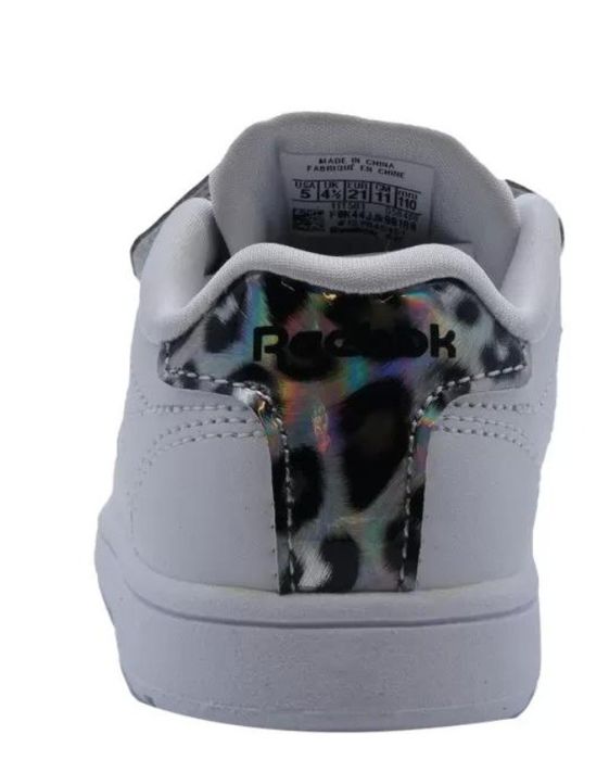 Sapatilhas  rebook n° 21, branco Tigrese com efeito brilho ( 1x