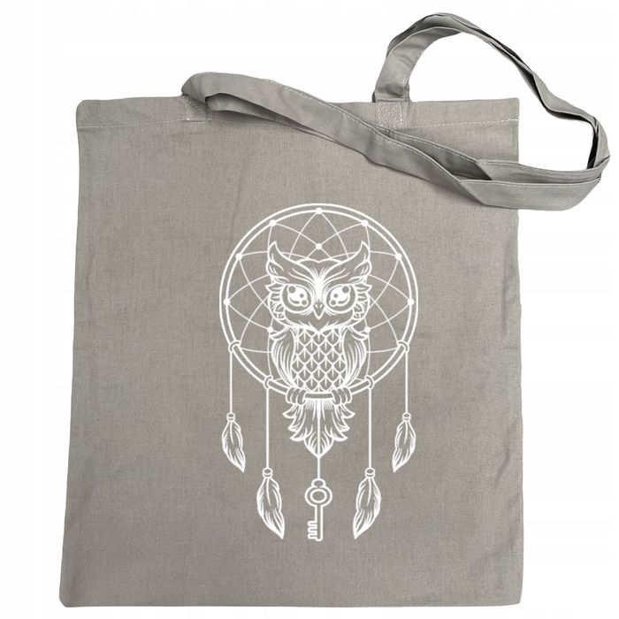 torba na zakupy nadruk łapacz snów sowa sówka