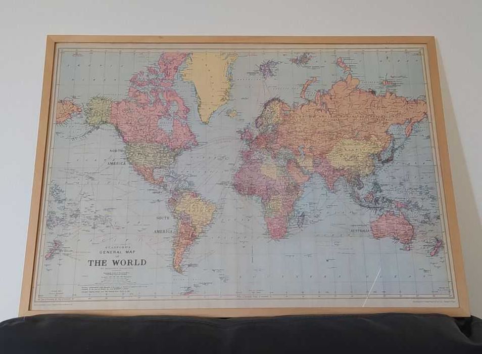 Quadro Mapa Mundo Antigo