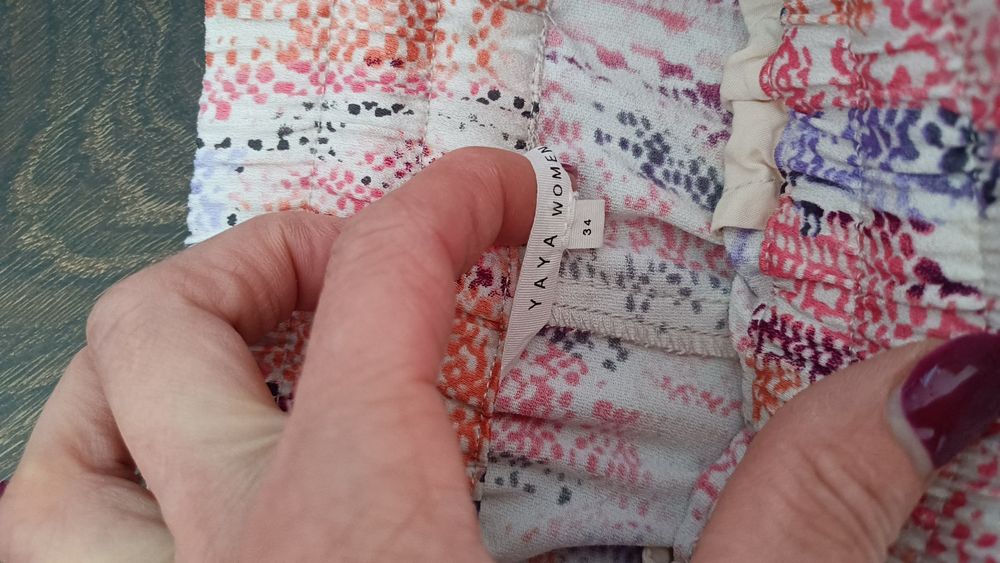 Spodnie z szeroką nagawką XS