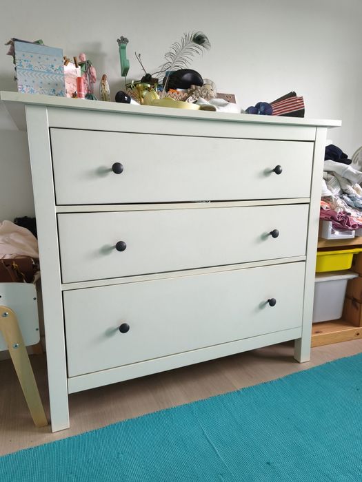 Cómoda c/3 gavetas, velatura branca (IKEA Hemnes)