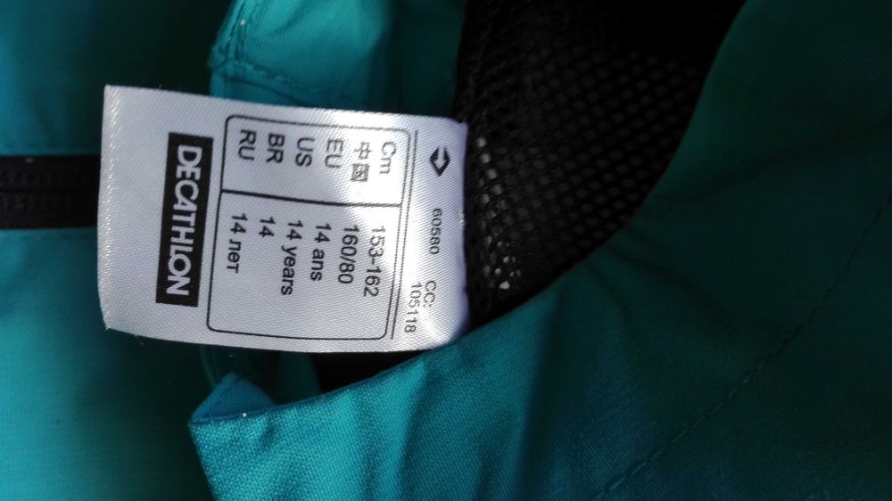 Casaco blusão impermeável azul quechua