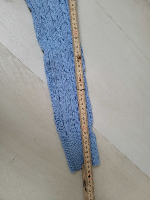 niebieski sweterek warkocze H&M 158/164 jNOWY