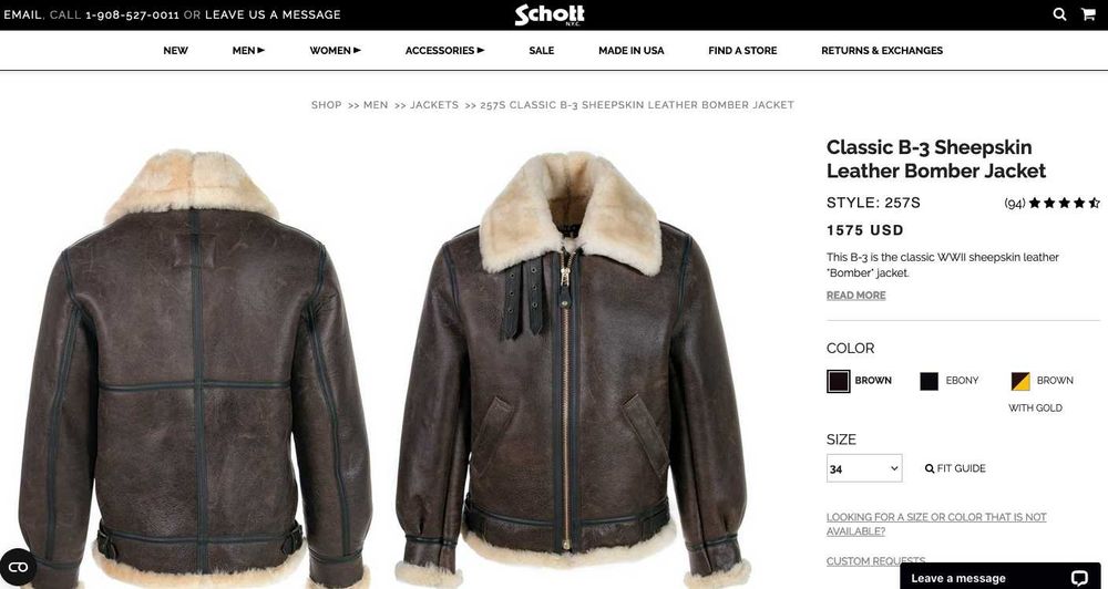 Casacão classico SCHOTT B-3 - Rare to find!