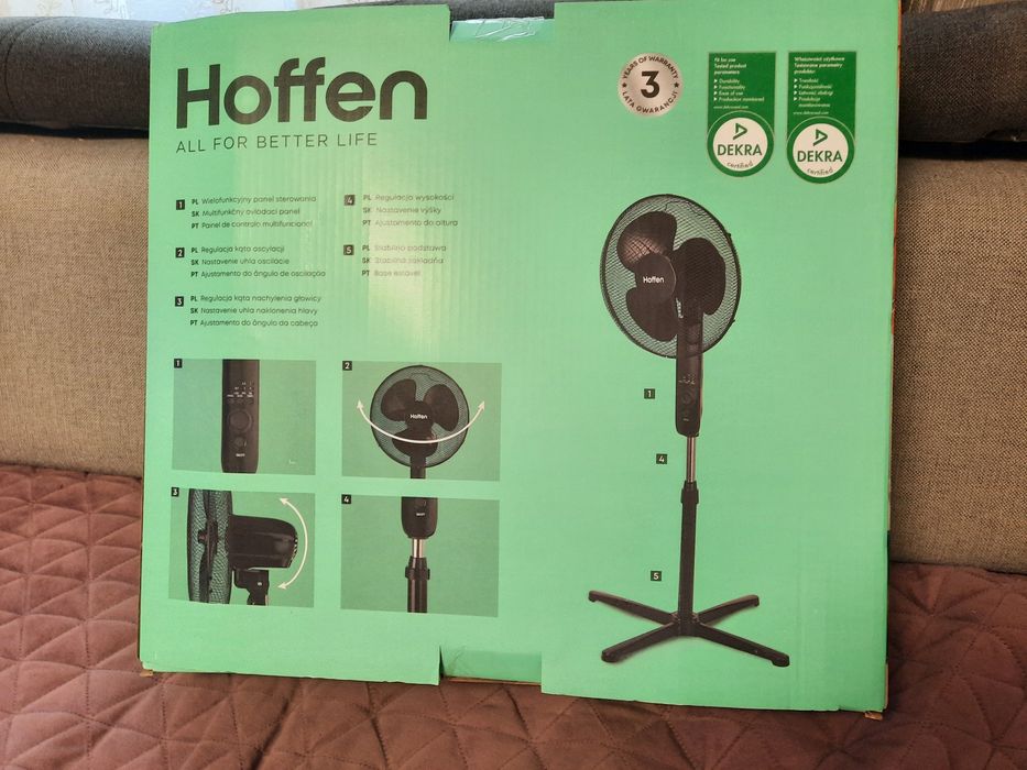 Wentylator stojący Hoffen 45 W z pilotem