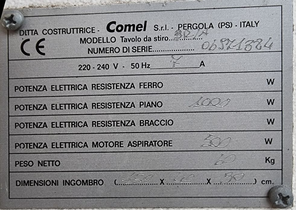 Tábua industrial com aspiração e braço