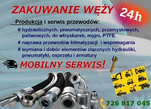 MOBILNE Zakuwanie węży hydraulicznych