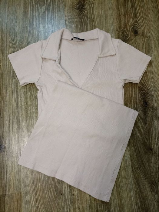 Сукня в рубчик ніжно рожевого кольору