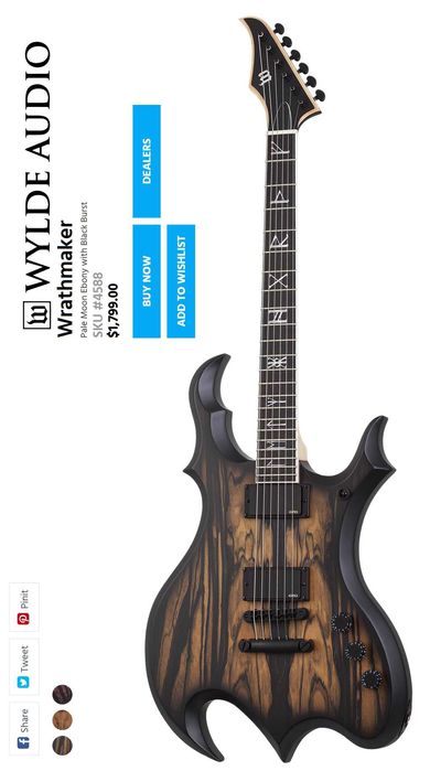 Электрогитара Wylde Audio Wrathmaker - Южная Корея 2025