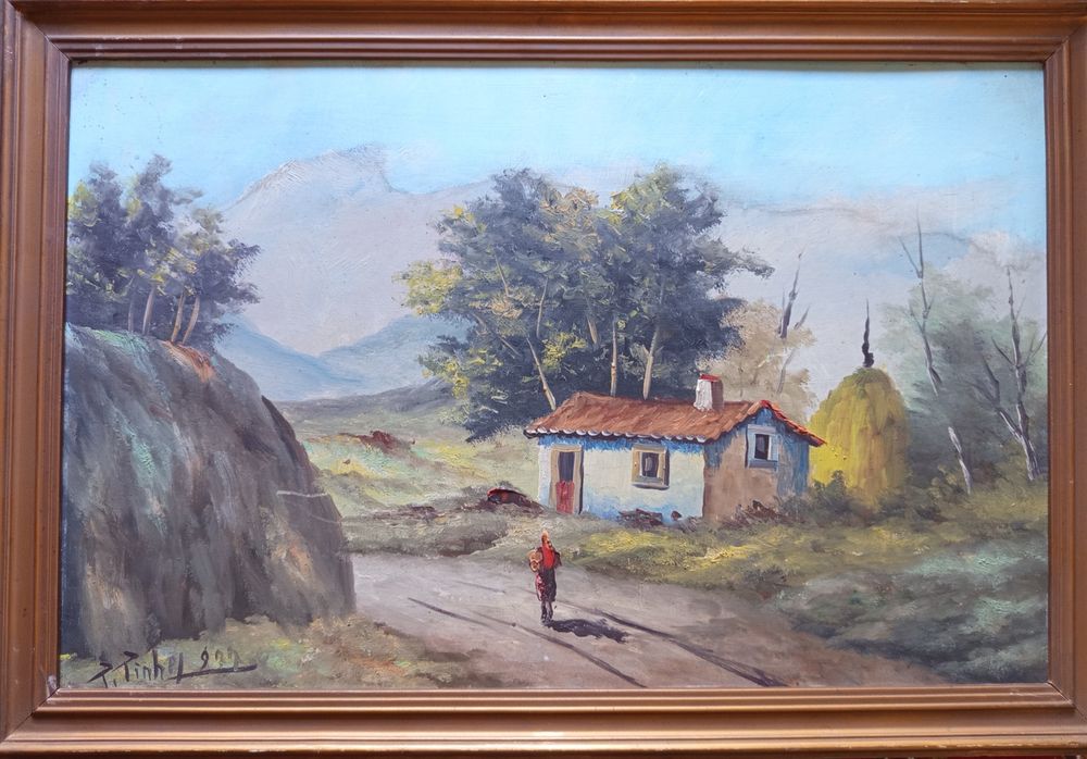 Pintura antiga a óleo