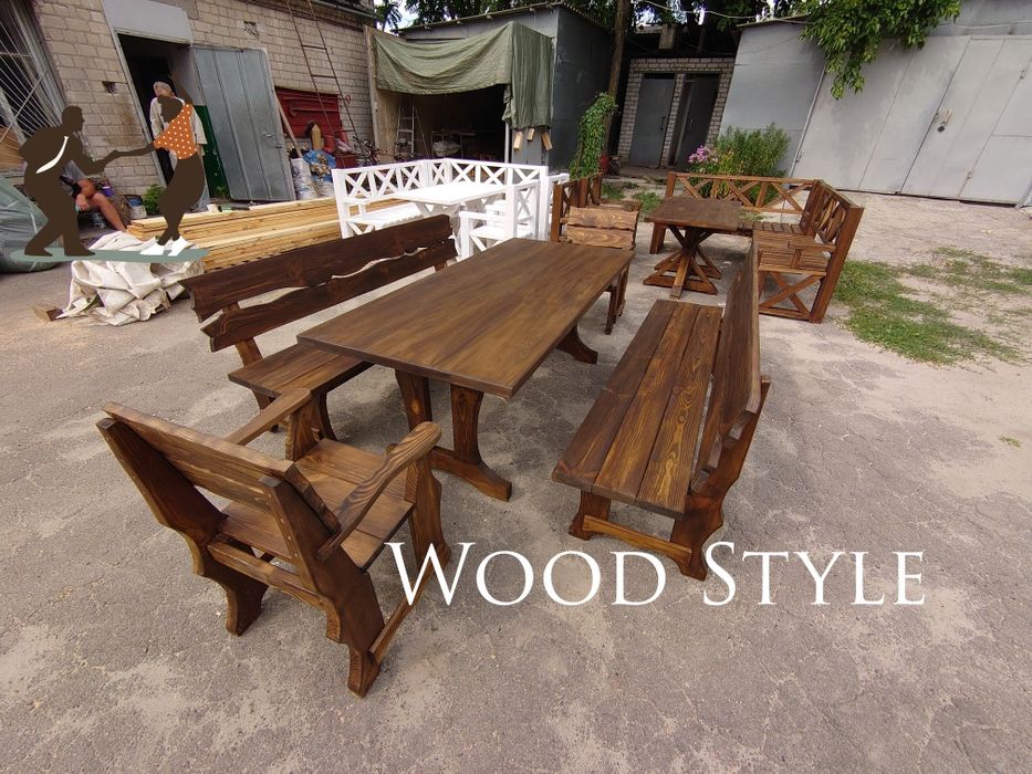 Садовая мебель . Стол . Лавочка . Кресло .