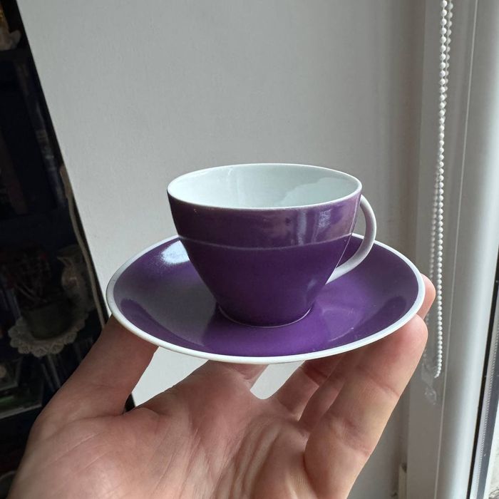 Filiżanka Duo Karolina Fason Joanna Porcelana PRL