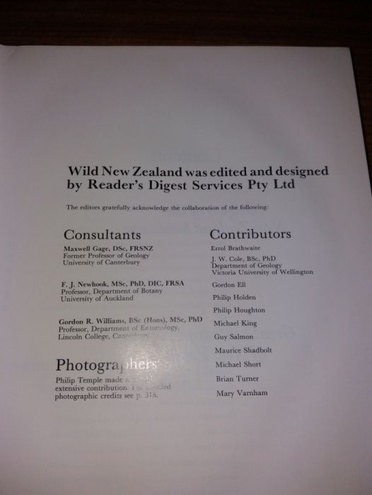 "Wild New Zealand" - Reader`s Digest