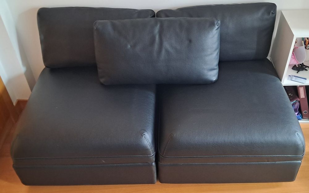 2x Puff / sofá modular Ikea Pele Preto