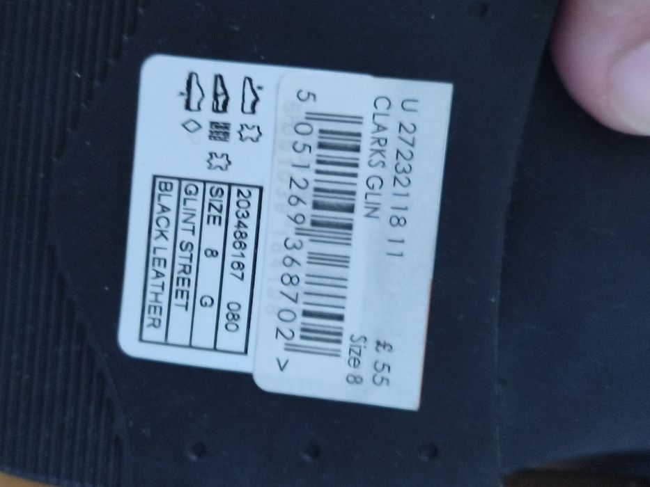 Модельные мужские туфли, дерби, броги Clarks  р 42- 43, 8G