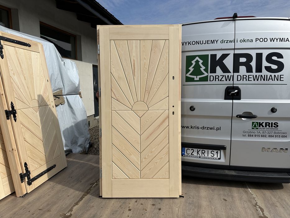 Drzwi wejściowe zewnętrzne Góralskie GRUBE 7,5 cm CAŁA POLSKA