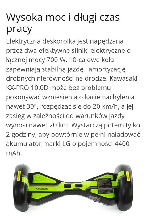 Hoverboard Kawasaki KX-PRO 10.0D