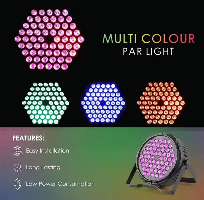 Par  led 60x3w RGB NOVOS
