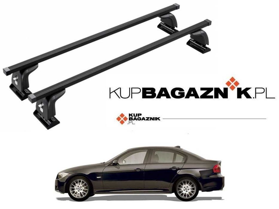 Bagażnik dachowy BMW 3 E90 2005 do 2011 Bazowy belki dach bez Relingów