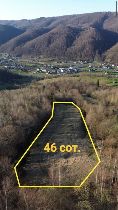 Продаж земельної ділянки 46 сот з неймовірним краєвидом в с. Шешори