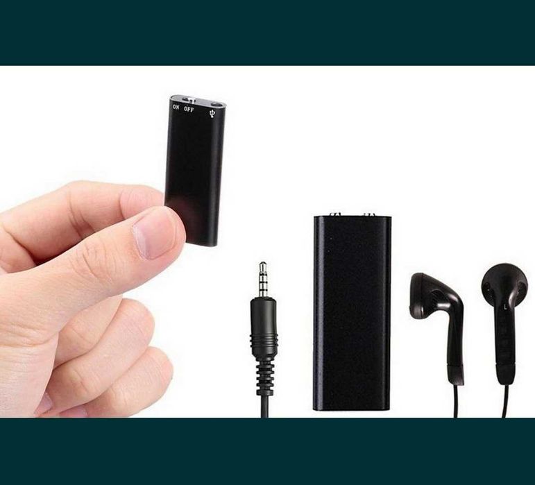 Міні диктофон 16 Gb. Маленький диктофон 192 години запису. MP3 плеєр