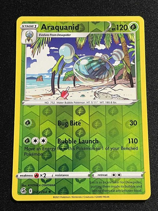 Carta Pokémon Araquanid 20/264 Fusion Strike