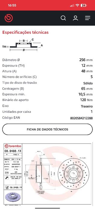 Brembo Discos de travão Xtra 08.9488.1X
