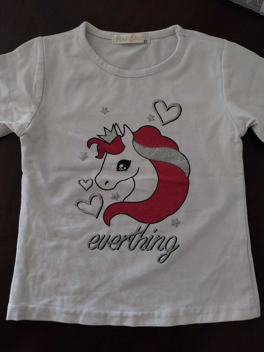 Camisola 4 anos, Pink Shell, Unicórnio