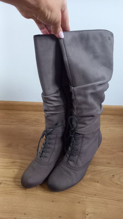 Kozaki ocieplane skóra r36