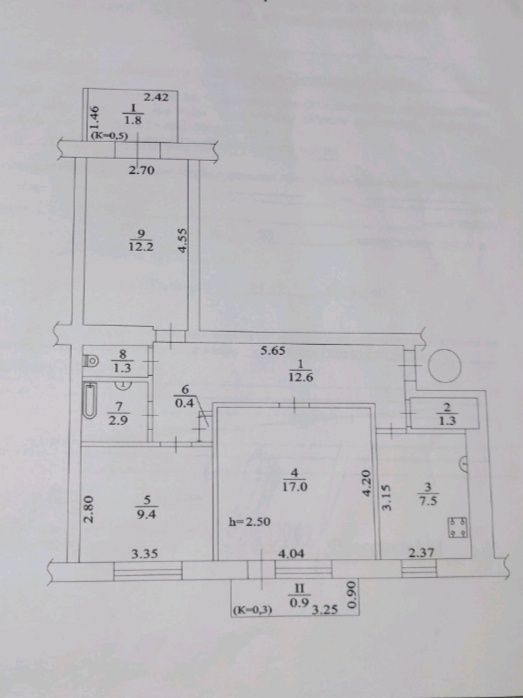 Продам 3-к. квартиру (чешку) возле Самолёта!