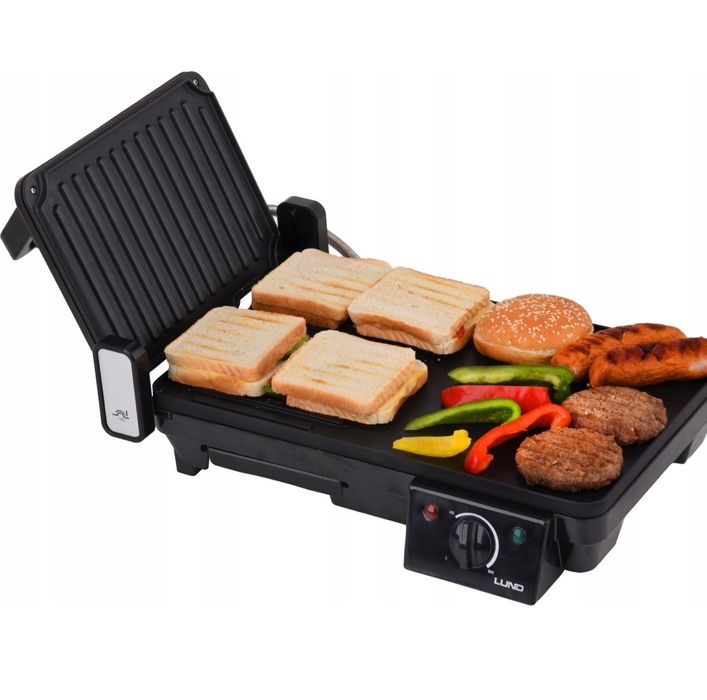 Duży elektryczny rozkładany grill domowy grillowanie cały rok