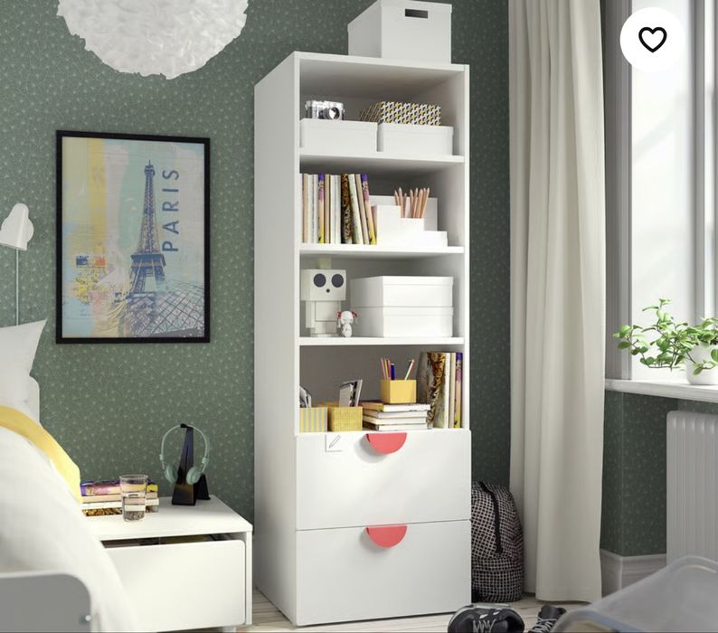 Szafa i regal  ikea SMÅSTAD / PLATSA Szafa, biały biały/z 3 szufladami