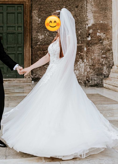 Suknia ślubna typ księżniczki marki Bella Rossa, stan bardzo dobry S/M