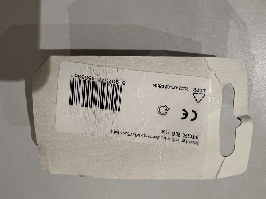 Nowe Ospel moduł gniazdka komputerowego MMCRJ45 kat 6.