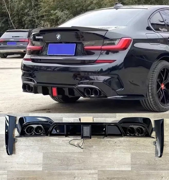 Насадки на вихлопні труби подвійні BMW 3 series G20 G21  хром