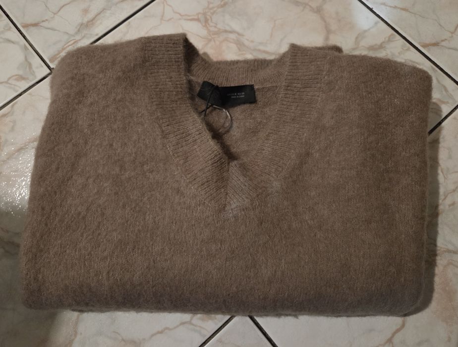 Brązowy sweter z efektem szczotkowania, Zara, rozm. S