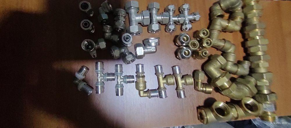 Hydrauliczne kształtki, różne rodzaje