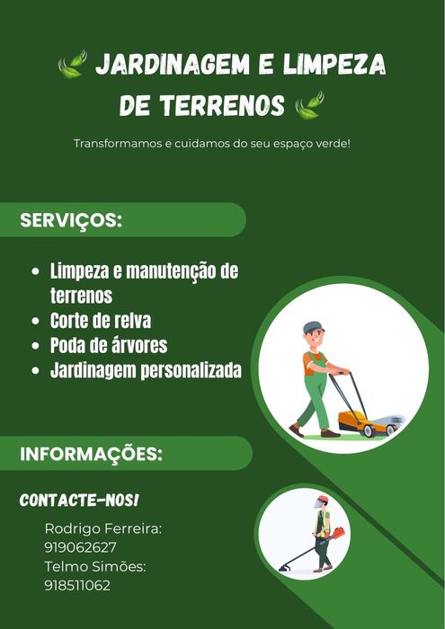 Limpeza de terreno e Jardinagem