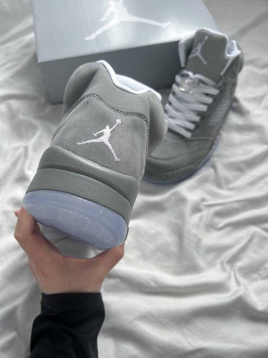 Кросівки Nike Air Jordan 5 Retro Wolf Grey premium