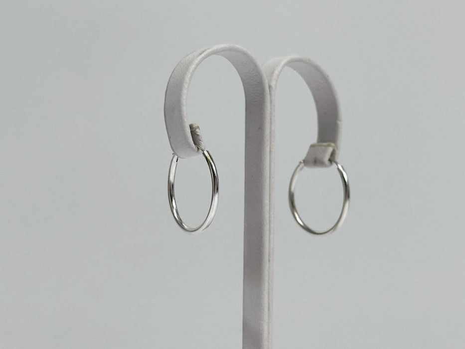 Klasyczne delikatne kolczyki damskie koła ze srebra 925