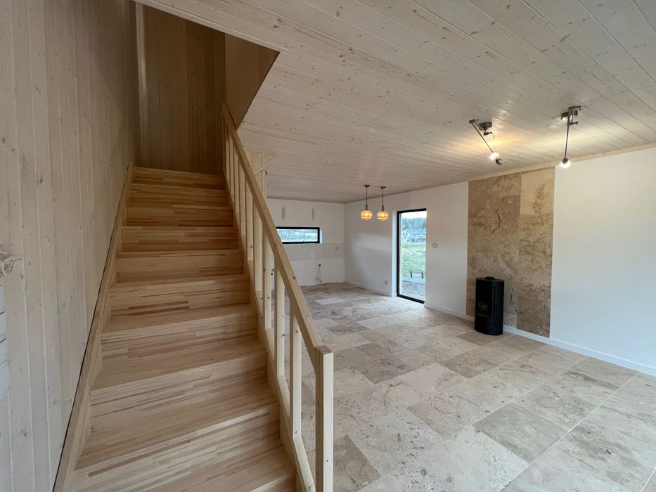 Domek na zgłoszenie całoroczny 40m2 z piętrem, dwie sypialnie