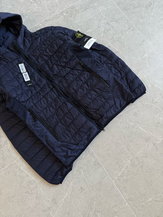 Пуховик Stone Island Garment Dyed Navy Micro Yarn Authentic оригінал