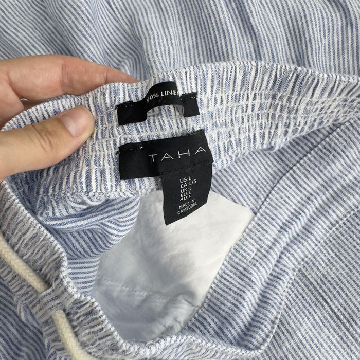 Лляні брюки широкі кюлоти Tahari, штани 100%  льон жіночі л