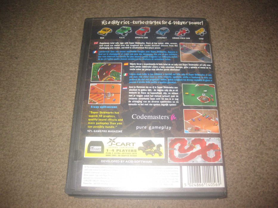 Jogo "Super Skidmarks" para Sega Mega Drive