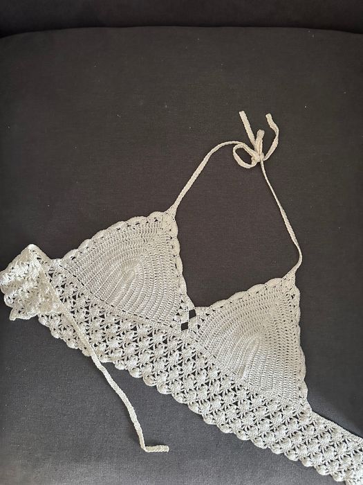 Top szydełkowy handmade bikini boho S/M