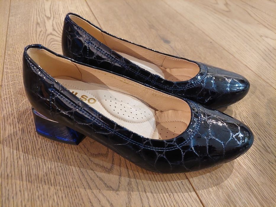 Buty czułenka dziewczęce naturalna skóra 35