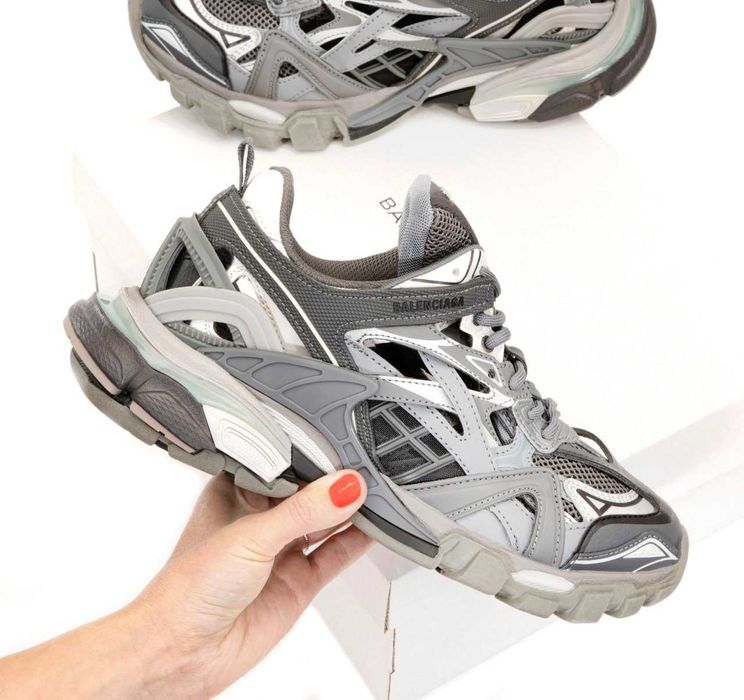 Мужские кроссовки Balenciaga Track 2.0 Silver-Grey. 41-45