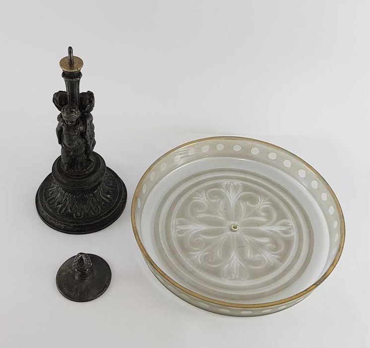 Patera w stylu neobarokowym - Artur Buchman-Wrocław -XIX w. - rzadkość