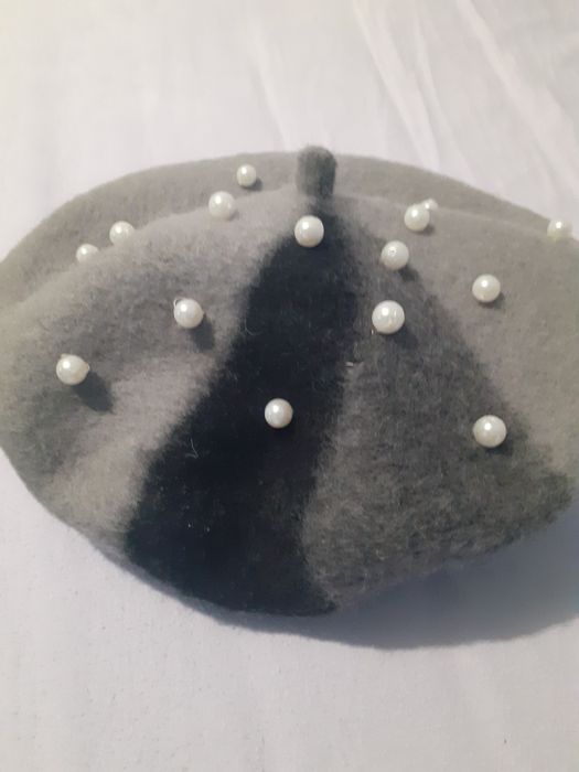 Beret czapka szary