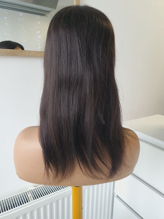 Tupet topper gorzka czekolada mikro skóra włosy naturalne Agnieszka